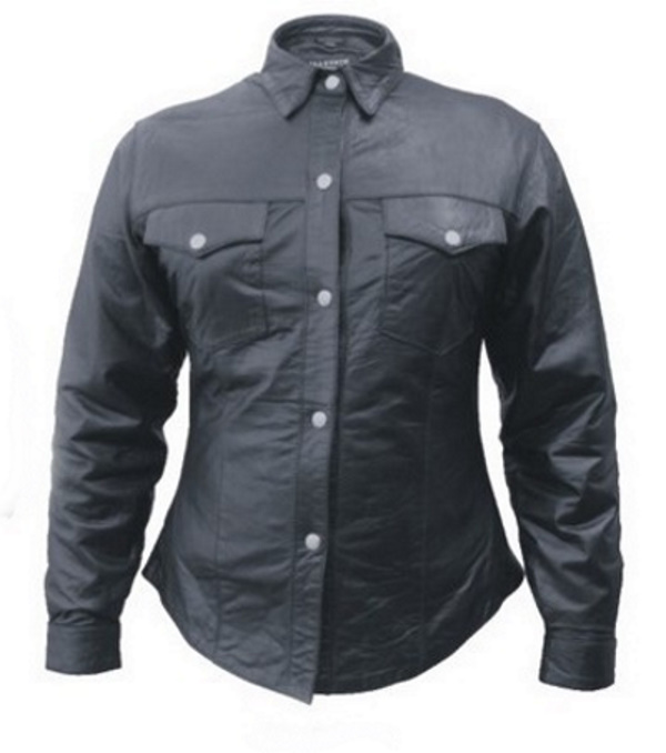 (image for) Ladies lambskin leather western style shirt / jacket